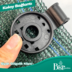 Siyah Gölgelik Klipsi /  Tokası 50 Adet Bsr Garden