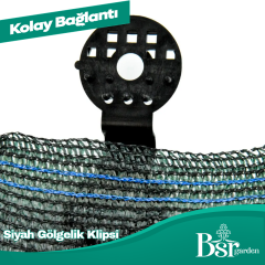 Siyah Gölgelik Klipsi /  Tokası 50 Adet Bsr Garden