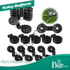 Siyah Gölgelik Klipsi 250 Adet Bsr Garden