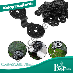 Siyah Gölgelik Klipsi 250 Adet Bsr Garden
