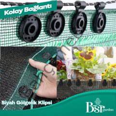 Siyah Gölgelik Klipsi 250 Adet Bsr Garden