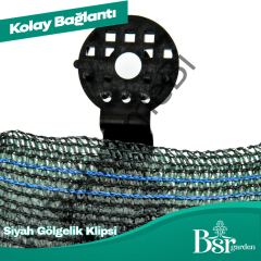 Siyah Gölgelik Klipsi 500 Adet Bsr Garden