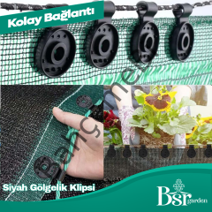 Siyah Gölgelik Klipsi 500 Adet Bsr Garden