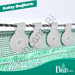 Beyaz Gölgelik Klipsi UV Katkılı 50 Adet Bsr Garden
