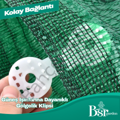 Beyaz Gölgelik Klipsi UV Katkılı 50 Adet Bsr Garden