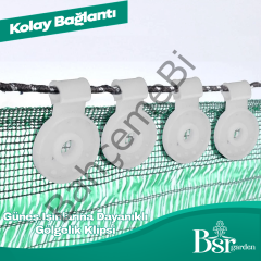 Beyaz Gölgelik Klipsi UV Katkılı 100 Adet Bsr Garden