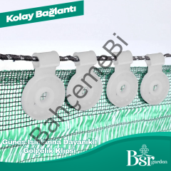 Beyaz Gölgelik Klipsi UV Katkılı 250 Adet Bsr Garden