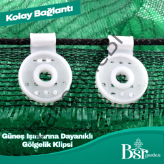 Beyaz Gölgelik Klipsi UV Katkılı 250 Adet Bsr Garden