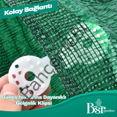 Beyaz Gölgelik Klipsi UV Katkılı 250 Adet Bsr Garden