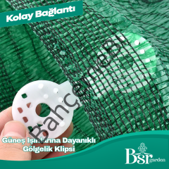 Beyaz Gölgelik Klipsi UV Katkılı 500 Adet Bsr Garden