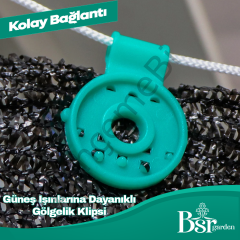 Yeşil Gölgelik Klipsi UV Katkılı 50 Adet Bsr Garden