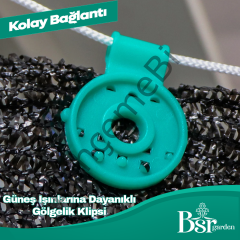 Yeşil Gölgelik Klipsi UV Katkılı 100 Adet Bsr Garden