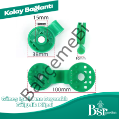 Yeşil Gölgelik Klipsi UV Katkılı 250 Adet Bsr Garden