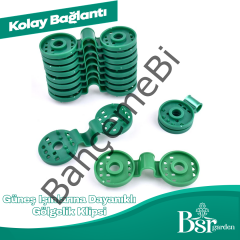 Yeşil Gölgelik Klipsi UV Katkılı 500 Adet Bsr Garden