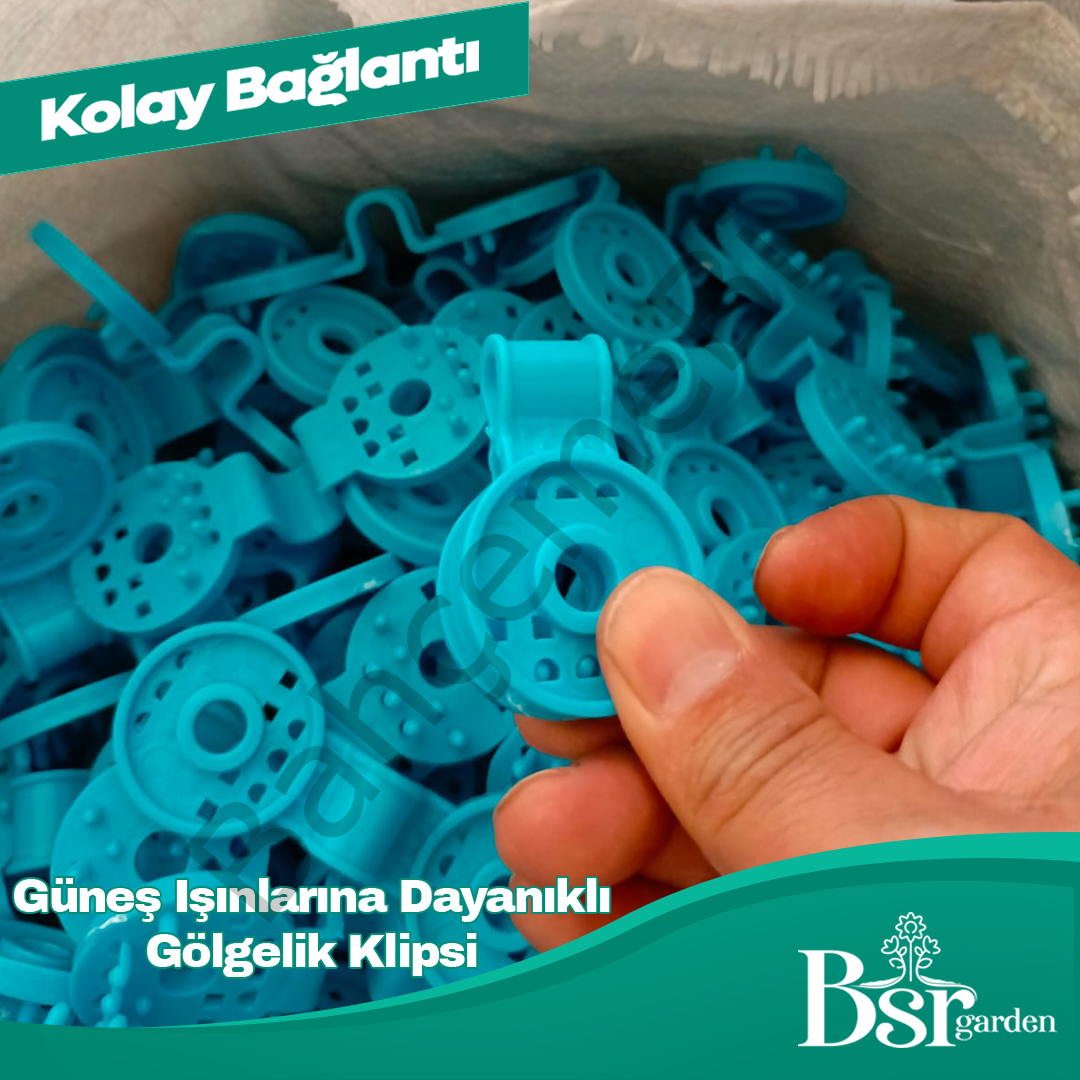 Mavi Gölgelik Klipsi UV Katkılı 50 Adet Bsr Garden