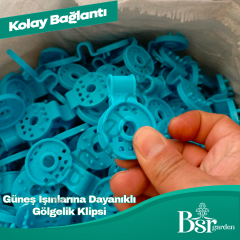 Mavi Gölgelik Klipsi UV Katkılı 50 Adet Bsr Garden