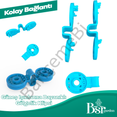 Mavi Gölgelik Klipsi UV Katkılı 50 Adet Bsr Garden