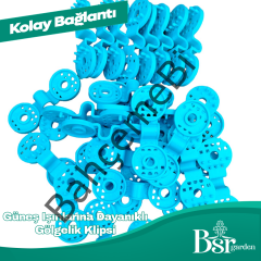 Mavi Gölgelik Klipsi UV Katkılı 500 Adet Bsr Garden