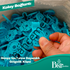 Mavi Gölgelik Klipsi UV Katkılı 500 Adet Bsr Garden