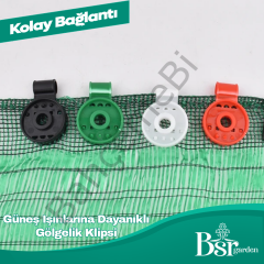 Karışık Renk Gölgelik Klipsi UV Katkılı 50 Adet Bsr Garden