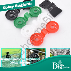 Karışık Renk Gölgelik Klipsi UV Katkılı 50 Adet Bsr Garden