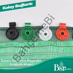 Karışık Renk Gölgelik Klipsi UV Katkılı 100 Adet Bsr Garden