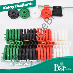 Karışık Renk Gölgelik Klipsi UV Katkılı 100 Adet Bsr Garden