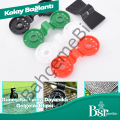 Karışık Renk Gölgelik Klipsi UV Katkılı 100 Adet Bsr Garden