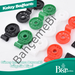 Karışık Renk Gölgelik Klipsi UV Katkılı 250 Adet Bsr Garden
