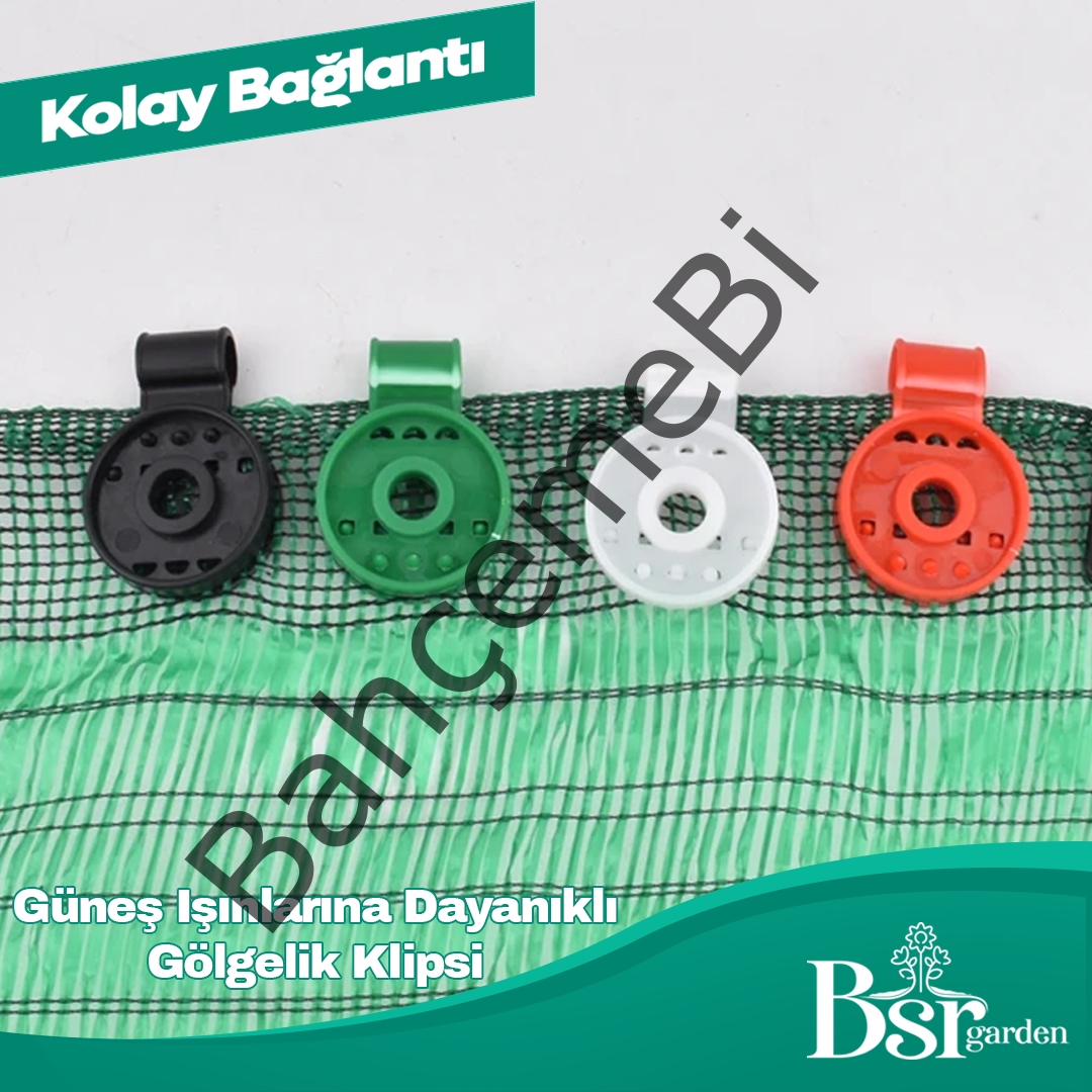 Karışık Renk Gölgelik Klipsi UV Katkılı 500 Adet Bsr Garden