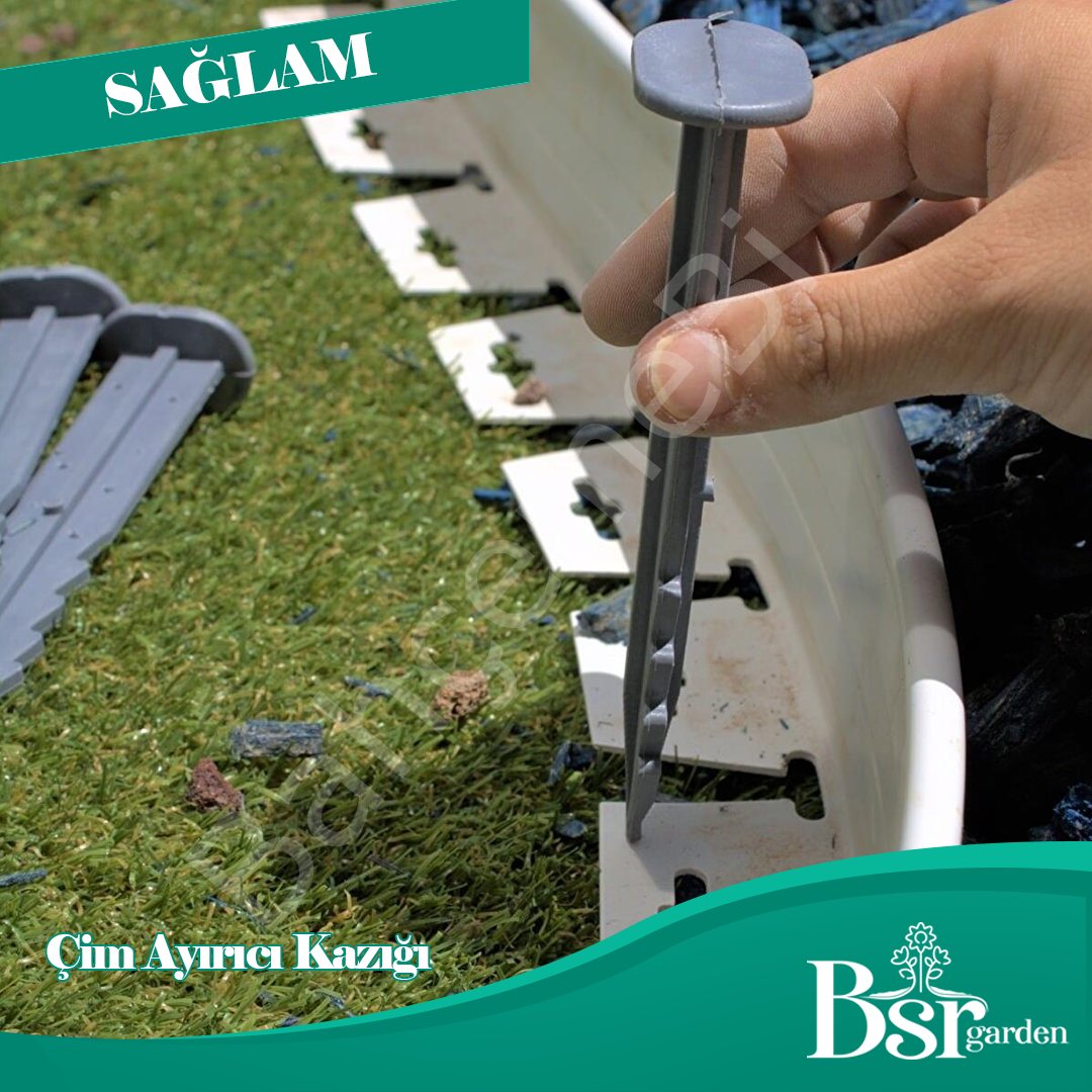 Çim Sınırlandırıcı Sabitleme Kazığı / Çivisi 50 Adet Bsr Garden