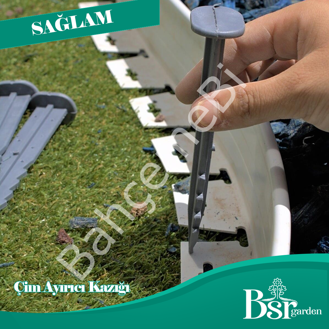 Çim Sınırlandırıcı Sabitleme Kazığı / Çivisi 250 Adet Bsr Garden