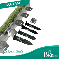Çim Sınırlandırıcı Sabitleme Kazığı / Çivisi 250 Adet Bsr Garden