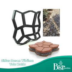 1  Adet Bahçe Taş Kalıp Beton Kalıbı Zemin Kaplama Kalıbı 42x40 Cm Sirius Desen / Bsr Garden