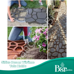 2  Adet Bahçe Taş Kalıp Beton Kalıbı Zemin Kaplama Kalıbı 42x40 Cm Sirius Desen / Bsr Garden