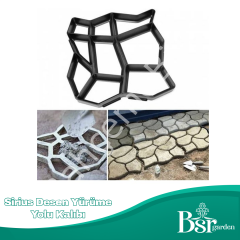 3  Adet Bahçe Taş Kalıp Beton Kalıbı Zemin Kaplama Kalıbı 42x40 Cm Sirius Desen / Bsr Garden