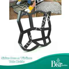 3  Adet Bahçe Taş Kalıp Beton Kalıbı Zemin Kaplama Kalıbı 42x40 Cm Sirius Desen / Bsr Garden