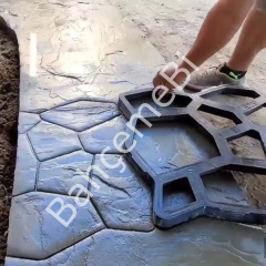 4 Adet Bahçe Taş Kalıp Beton Kalıbı Zemin Kaplama Kalıbı 42x40 Cm Sirius Desen/ Bsr Garden