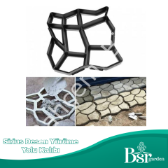 4 Adet Bahçe Taş Kalıp Beton Kalıbı Zemin Kaplama Kalıbı 42x40 Cm Sirius Desen/ Bsr Garden