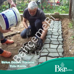8 Adet Bahçe Taş Kalıp Beton Kalıbı Zemin Kaplama Kalıbı 42x40 Cm Sirius Desen / Bsr Garden