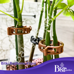 Bitki Klipsi - Domates Klipsi 1000 Adet 25 Mm Gövde Sarmaşık Bitki Bağlama Kelepçesi, Kahverengi / Bsr Garden