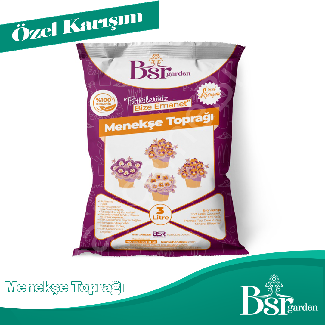 Menekşe Özel Toprağı 3 Litre Bsr Garden