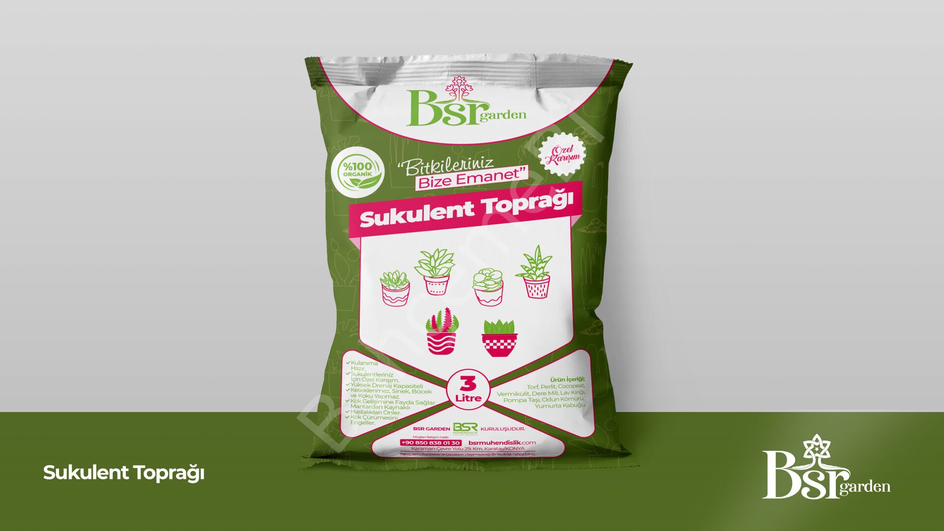 Sukulent Özel Toprağı 3 Litre Bsr Garden