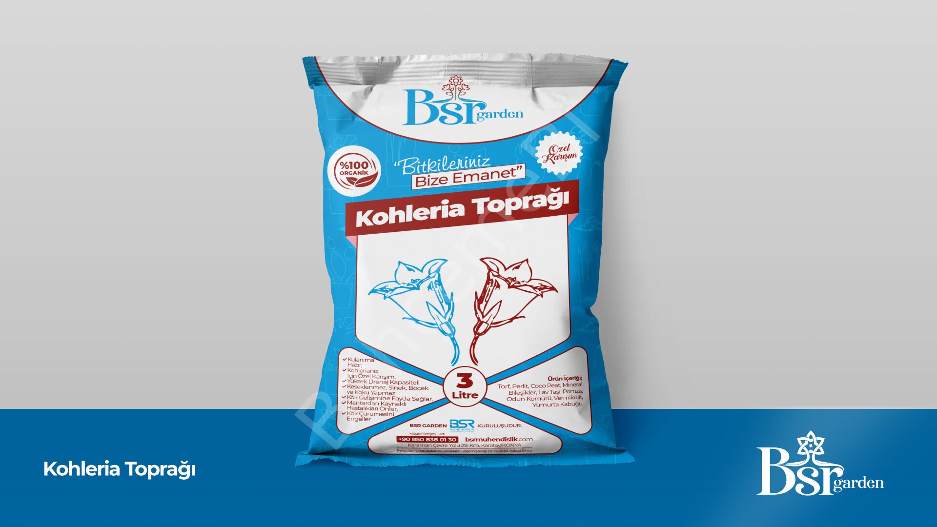Kohleria Özel Toprağı 3 Litre Bsr Garden
