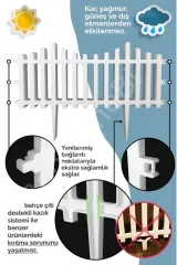 Beyaz Dekoratif Bahçe Çiti Plastik Çit Peyzaj Koruma Panel Çit 1 Adet 59 Cm Bsr Garden