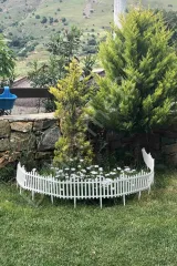 Beyaz Dekoratif Bahçe Çiti Plastik Çit Peyzaj Koruma Panel Çit 1 Adet 59 Cm Bsr Garden