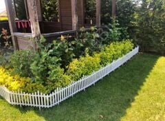 Beyaz Dekoratif Bahçe Çiti Plastik Çit Peyzaj Koruma Panel Çit 1 Adet 59 Cm Bsr Garden