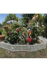 Beyaz Dekoratif Bahçe Çiti Plastik Çit Peyzaj Koruma Panel Çit 1 Adet 59 Cm Bsr Garden