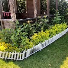 Beyaz Dekoratif Bahçe Çiti Plastik Çit Peyzaj Koruma Panel Çit 1 Adet 59 Cm Bsr Garden
