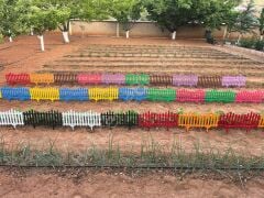 Kırmızı Dekoratif Bahçe Çiti Plastik Çit Peyzaj Koruma Panel Çit 1 Adet 59 Cm Bsr Garden